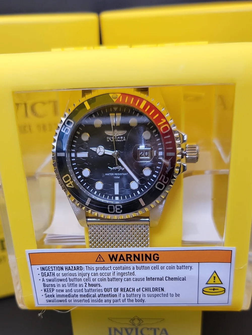 Invicta Pro Diver Curve Men's Watch 43mm Red & Blue Pepsi Stainless Steel 47176